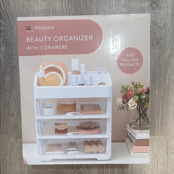 thinkspace beauty Other - Beauty Organizer with 3 Drawers - White